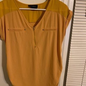Super cute classy bright yellow color blouse